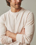 Men's Premium Slub Long Sleeve Crew Tee - Almond Peach